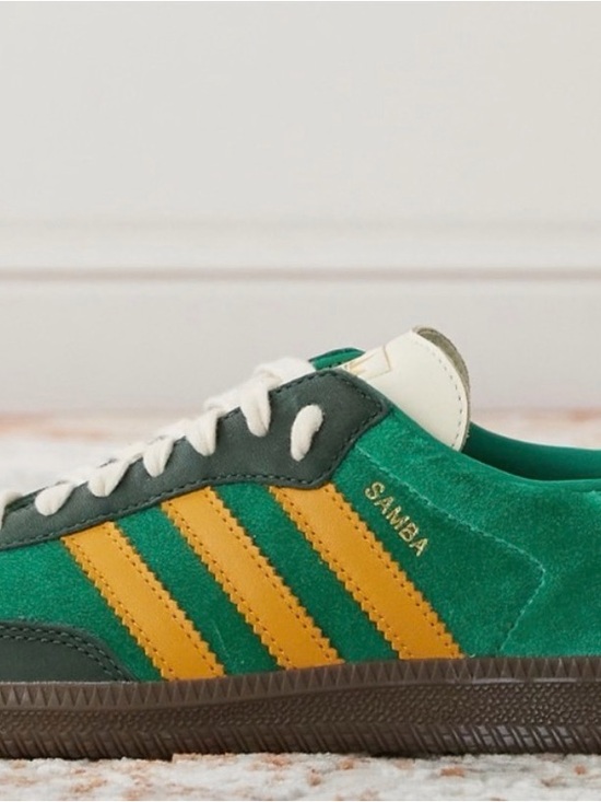adidas Shoes - adidas Samba Green with Gold Leather Stripes